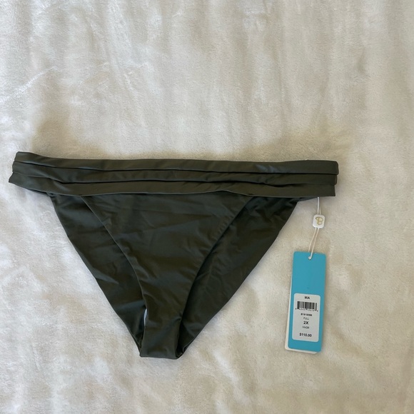 Beach Bunny Dark Green Mia Bikini Bottom - Picture 1 of 9